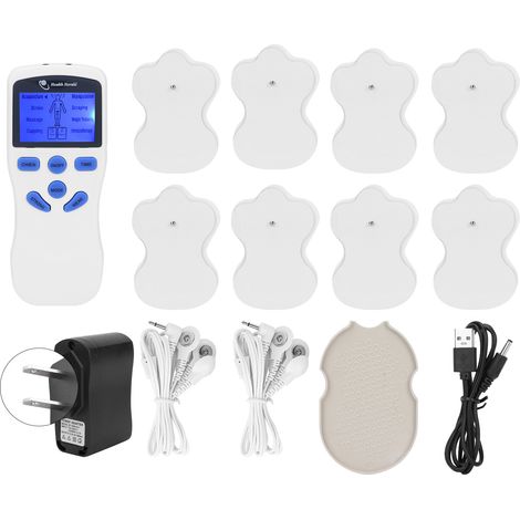 Stimulateur musculaire portable à impulsions électroniques, 8 électrodes pour soulagement de la douleur, thérapie par électrostimulation, prise US 100-240V (1/5)