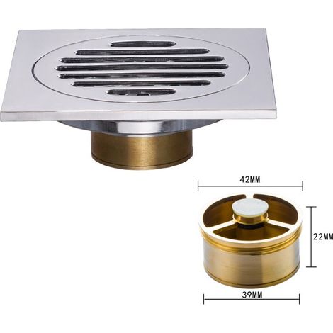 Siphon de sol en cuivre avec protection anti-odeurs, adapté aux salles de bains, pour une installation dans les zones résidentielles humides.-AquaForge (1/5)
