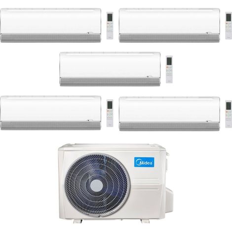 Midea Climatizzatore Penta Split serie BreezeleSS+ 9+9+9+12+12 con M5OE-42HFN8-Q Inverter R 32 Wi-Fi Classe A++