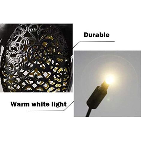 Lanterna solare cava a LED da appendere per esterni, stile vintage, gufo carino, lanterne in metallo, lampada impermeabile per giardino, patio, veranda, decorazione, regali (1/4)
