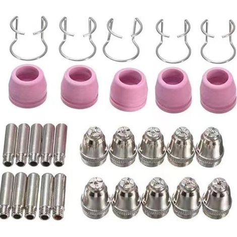 30PCS AG 60 SG 55 SG51 Torcia di taglio al plasma Kit di materiali di consumo punta elettrodo ugelli punta accessorio adatto per non touch pilota arco tagliatrice al plasma macchina