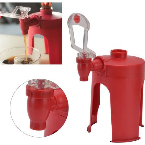 Mini red automatic beverage dispenser for home, travel and camping, refreshing water dispenser for sodas. (1/5)