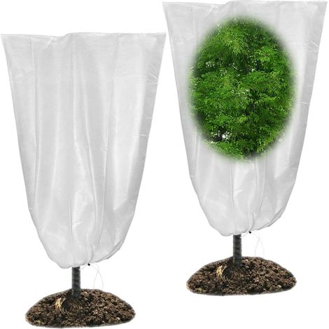 Protection Hivernale pour Agrumes & Oliviers 100x80 cm - Duo de Housses Anti-Gel avec Cordon de Serrage (1/5)