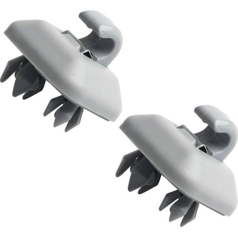 2 Pièces Clip de Pare-Soleil Intérieur, MoreChioce 8U0857562A Crochet de Suspension en Plastique pour Pare-Soleil Compatible avec A1 A3 A4L A5 A6L A7 Q3 Q5 Q7 TT 8E0857563A,Gris-RAPANDA (1/5)
