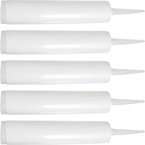 5Pcs Empty Silicone Sealant Tube Refillable Refillable Caulking Sealant Tubes For Kitchen Industry Home Improvement Construction Tool