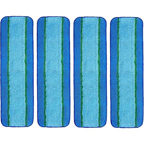 Compatible avec les paquets de 4 lingettes de nettoyage en profondeur pour la gamme de balais Bona, lingettes de nettoyage en profondeur réutilisables en microfibre, recharges de balai pour parquet et (1/4)
