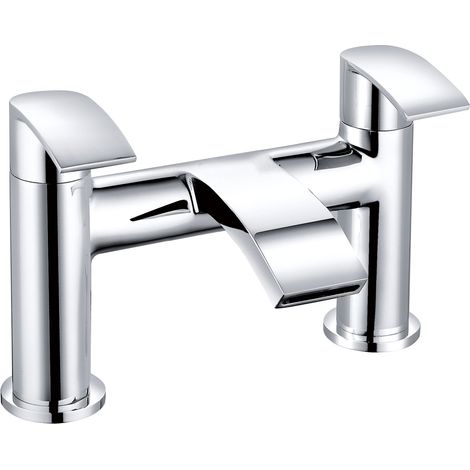 Chrome Bathroom Tap Bath Filler Bathtub Tap Lever Faucet (1/4)