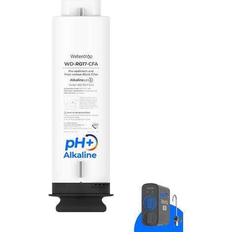Waterdrop WD-G5P700A-CF Filter, Replacement for Undersink Reverse Osmosis System WD-G5P700A, 6 Months Lifespan