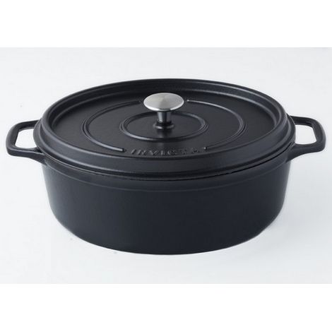 daubière in ghisa smaltata 31cm nero opaco - PUV403311 - Invicta