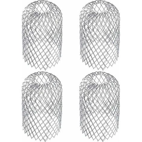Ulisem 4 Pièces Crapaudines pour Gouttière D’Environ Filtres De Gouttière Grille Grillage Stop Feuille Crapaudine Crépine Pare Feuille Cache Gouttière Acier Inoxydable 6,69 X 3,15 Pouces