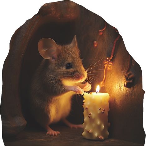 Autocollant mural trou de souris mignon dessin animé, lot de 5 stickers adhésifs décoration murale (1/4)