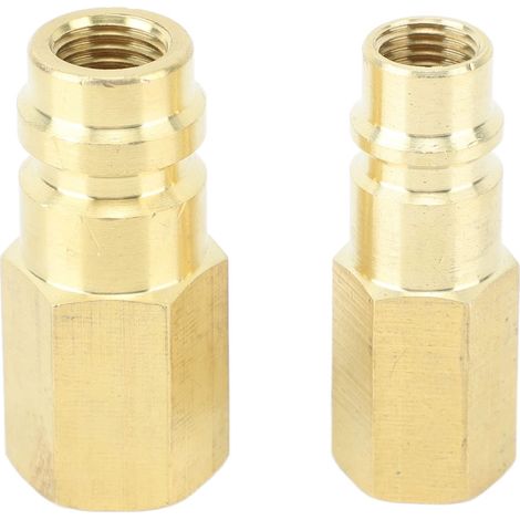 Ej.Life Wifehelper R134A-Klimaanlagen-Anschlussadapter, 1/4 Zoll SAE Low High Conversion-Adapter. R134A-Klimaanlagen-Anschluss, Kompatibel mit HVAC-Klimaanlagen-Kältemittelsystem (1/5)