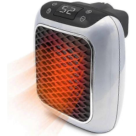 Mini radiateur 800W - Prise secteur - Télécommande - Pour bureau/dortoir (1/4)