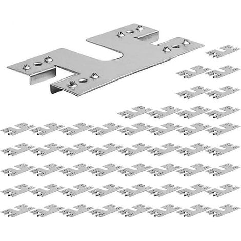 Clips de mise à la terre panneaux solaires photovoltaïques 50 pièces acier inoxydable 304 avec rondelles fixation rail aluminium anticorrosion (1/5)