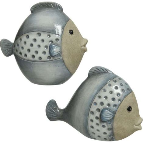 Decoro a forma di pesce in terracotta
