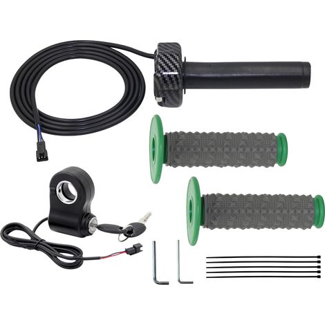 Convient pour le bouton de commande à impression par transfert d'eau Ridstar Q20, le cache-poignée orange, jaune, rouge, noir, bleu et vert, et le kit de trois pièces pour le contacteur d'allumage - V