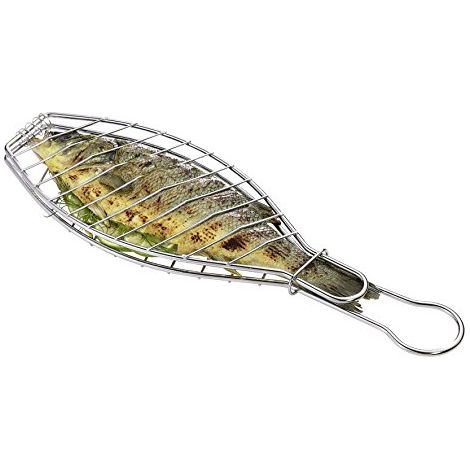 Küchenprofi BBQ Fischgrillzange EASY, Fischbräter, 43 cm, acier inoxydable, K1066082800, argenté, Large (1/3)