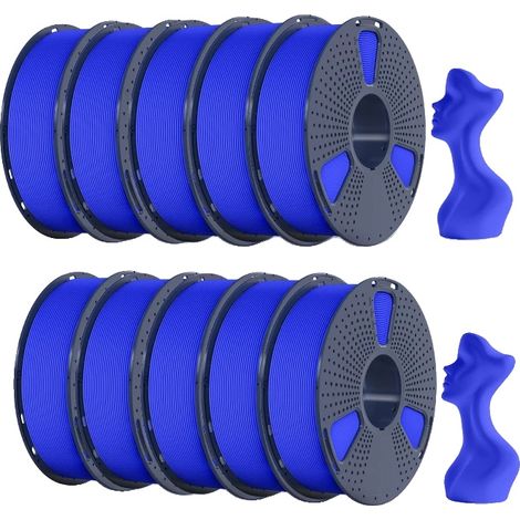 Filament d'impression 3D, haute vitesse, finition mate, Bleu (1/2)