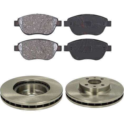 KIT FRENI ANTERIORI compatibile con FIAT QUBO (225) - DISCHI + PASTIGLIE OEM: FDB1467, FDB1946, FDB1466 / 16422 , 15953 , 16061 /SOSTITUZIONE DIRETTA/BASSA POLVERE/SILENZIOSO (1/5)