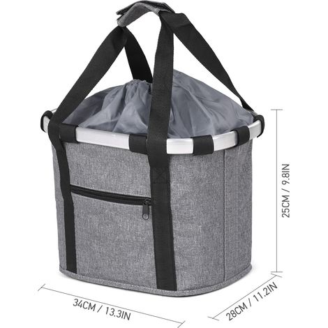 Panier détachable de vélo, sac en toile de transport avant pour animaux de compagnie, cadre en alliage d'aluminium (1/5)