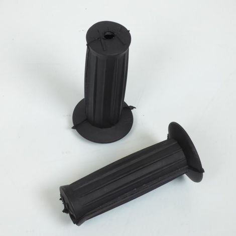 Paire de poignées noire Ø22/24mm 100mm pour mobylette MBK cyclo (1/2)