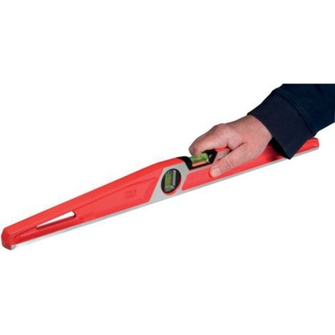 Stanley – Niveau trapézoïdal 40 cm – Semelle aimantée pour fixation sur surfaces métalliques – Alliage d'aluminium antichoc – Fiole horizontale remplaçable