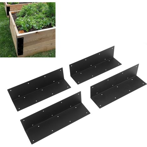 Eckwinkel für Gartenbeete eignen sich zur Befestigung und Verbindung von Metall-Eckwinkeln für 20 bis 24 Zoll hohe Hochbeete. (1/5)