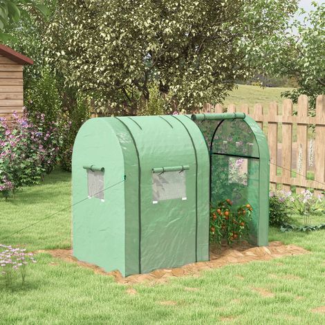 Invernadero de jardín 2 puertas PE UV 185x94x150 OKMYHOME (1/4)