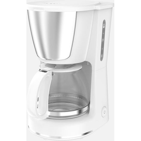 Cafetière à goutte Wanda 6 tasses blanc 550w filtre permanent carafe en verre 0,75l (1/3)