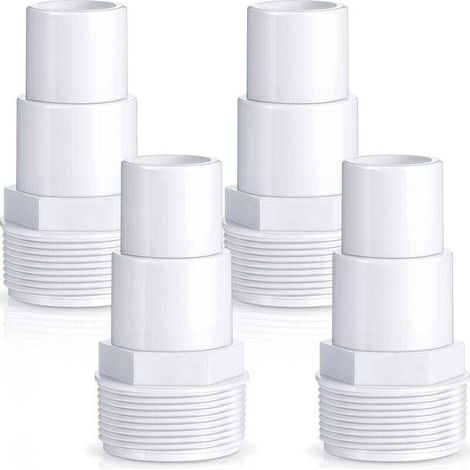 Adaptateur de tuyau combiné pour pompe de filtration de piscine, remplacement pour pompe de piscine hors sol, filtre, écumoire, compatible avec les adaptateurs Hayward SPX1091Z7 et SPX1091Z4 (4 (1/4)