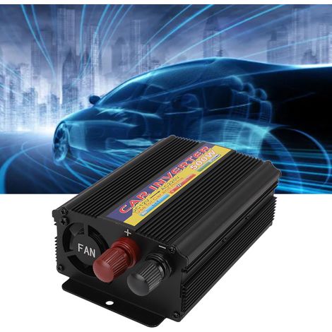 Inversor para coche de 500 W: convertidor de 12 V CC a 110 V/220 V CA con luz indicadora, protección de aislamiento y carcasa de aleación de aluminio. (1/5)