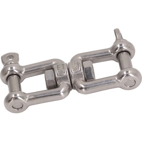 Doppelbackenschäkel aus Edelstahl 304, rostbeständig, universeller Verankerungsverbinder für Hebezeuge, 10 mm / 0,4 Zoll (1/4)