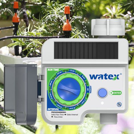 Système d'arrosage automatique à énergie solaire avec minuterie et brumisation goutte à goutte. (1/5)