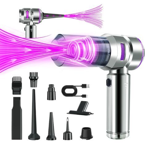 QORVA-Aspirateur de voiture sans fil, aspirateur de voiture à main sans fil à forte aspiration 4 en 1 mini aspirateur portable sans fil haute puissance 100 W moteur sans balais (1/4)