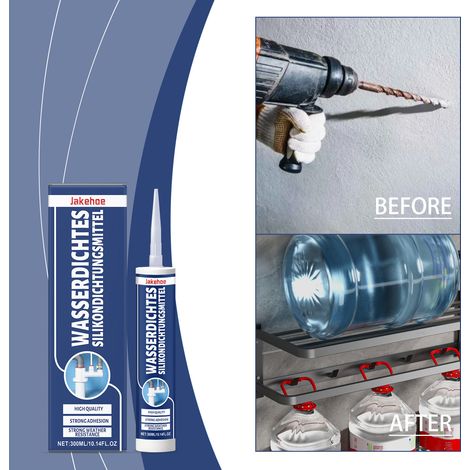 Waterproof silicone sealant for bonding wood, metal, ceramics, and plastics no drilling required, quick-drying adhesive 300ml -- BIEMMEDUE (1/5)
