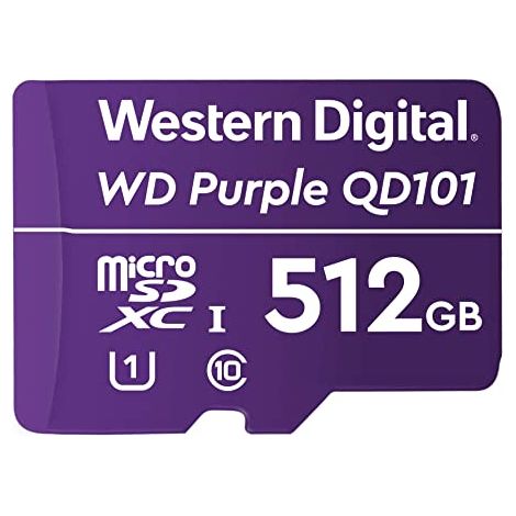 Carte micro SD WD Purple 512 Go WDD512G1P0C (1/2)