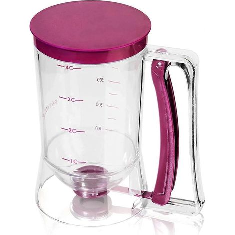 Dosatore manuale per pastella da 900 ml, ideale per muffin e pancake, un utensile da cucina indispensabile per la preparazione di dolci. (1/4)
