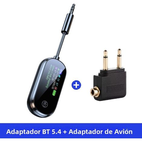Avec convertisseur AP, adaptateur audio Bluetooth 5.4 2-en-1 : émetteur/récepteur avec microphone intégré et prise auxiliaire 3,5 mm (1/4)