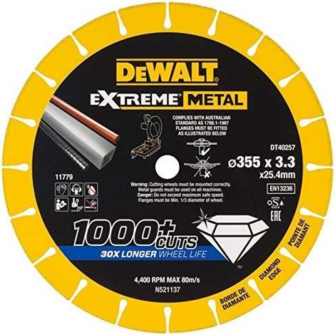 DeWalt DT40257-QZ Disco Extreme Metal 355 mm Acero