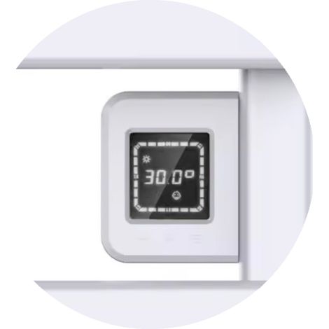 Sèche-Serviette Electrique Mural Omiros Plat Avec Soufflerie Sannover 1300 W Blanc