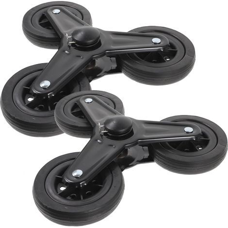 Roues Triangulaires - Pour Chariot De Courses - Polypropylène Renforcé - Conception Anti-bruit Et Anti-usure Pour Escaliers - Lot De 2 (1/5)