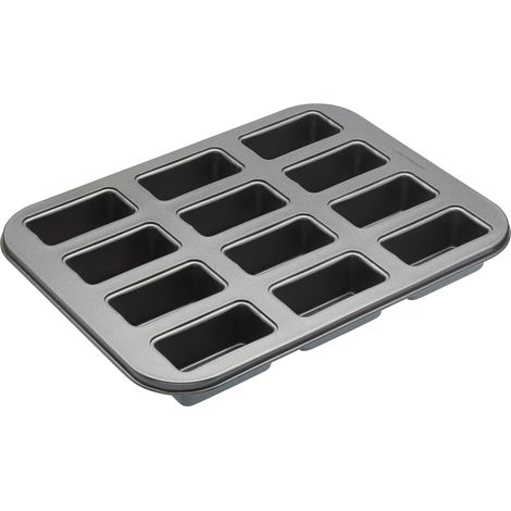 masterclassKitchenCraft Stampo per mini torte e muffin de Acciaio al carbonio Non-Stick BPA Free dede 27 x 35,5 cm 12 fori 8 x 4 cm