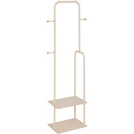 Portant à vêtements, 2 étagères, coloris argile - Longueur 45 x largeur 31 x Hauteur 164 cm (1/5)