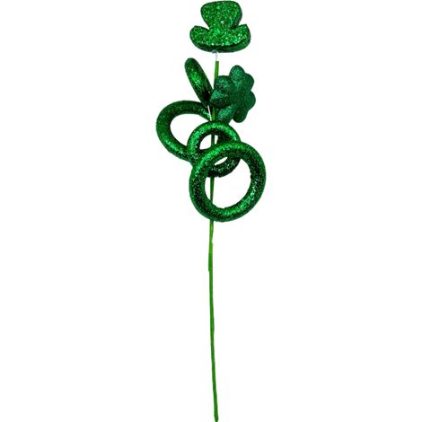 St patricks day décoration shamrock artificiel picks stem stimulation clover plante branche pour maison centerpiece, pour le jardin et l'extérieur (1/5)