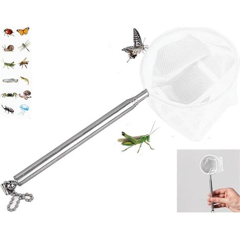 Filet papillon télescopique avec poignée extensible, filet de capture d'insectes pliable pour attraper les insectes, poissons, coccinelles, longueur idéale pour les outils de pêche pour les enfants et (1/5)