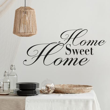 Sticker Mural - Citation Homme Sweet Home - 257x551 cm - Noir (1/3)