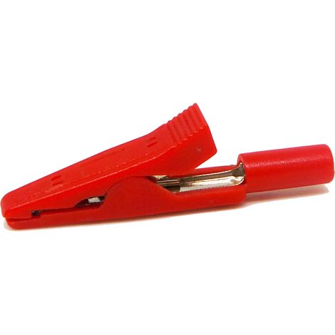 Pince crocodile, 8A, Rouge, 8mm RS PRO