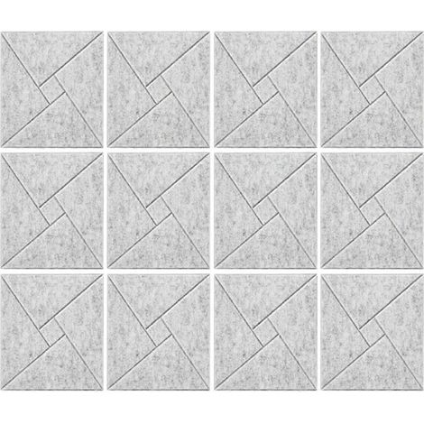 12 panneaux acoustiques, panneaux en mousse insonorisante de 12 x 12 x 0,4 pouces, gris (1/5)