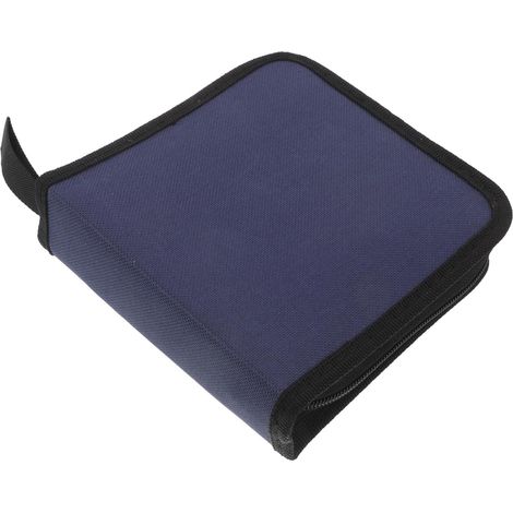 Paquet Capacité 40 Disques pour Dvd de Rangement et CD en Tissu Oxford Bleu Résistant à L'usure, Organisateur Portable pour Maison et Voyages (1/5)