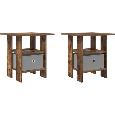 Maison Exclusive - Comodino 2 pcs Rovere fumé 41 x 40 x 45 cm Legno multistrato